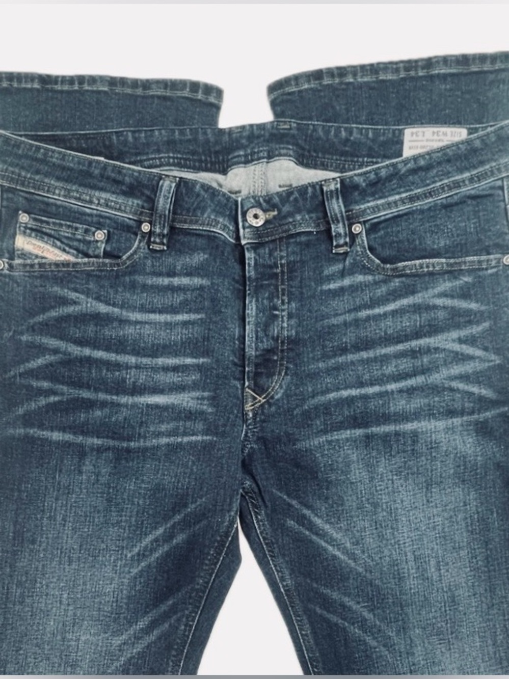 Diesel Industry Straight Jeans in Faded Blue Denim Size W34 L34 Price $85